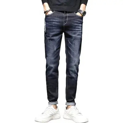 Jeans Men's Spring and Autumn With Slim Feet