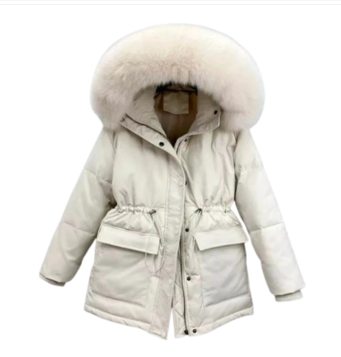 Juliet Womens Short White Down Jacket - Branco - Coat
