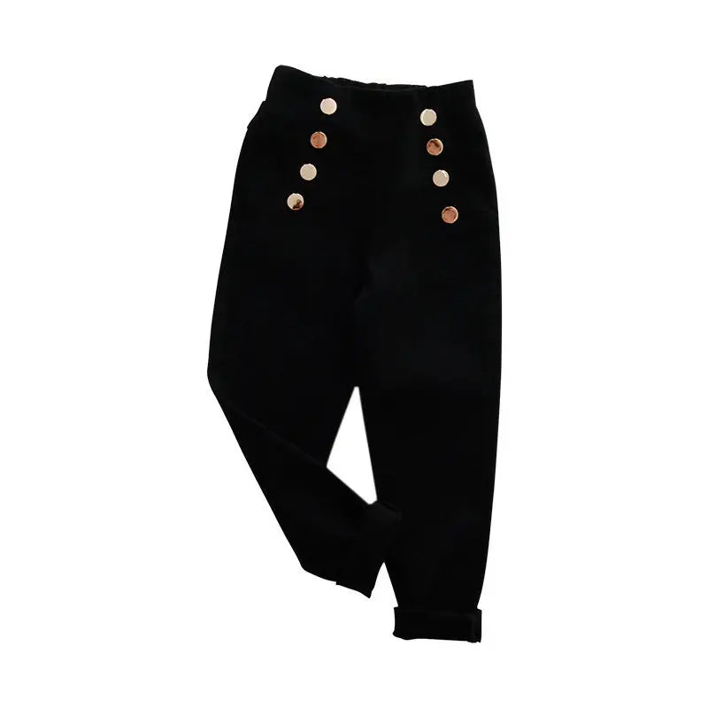 Girls Button Pants