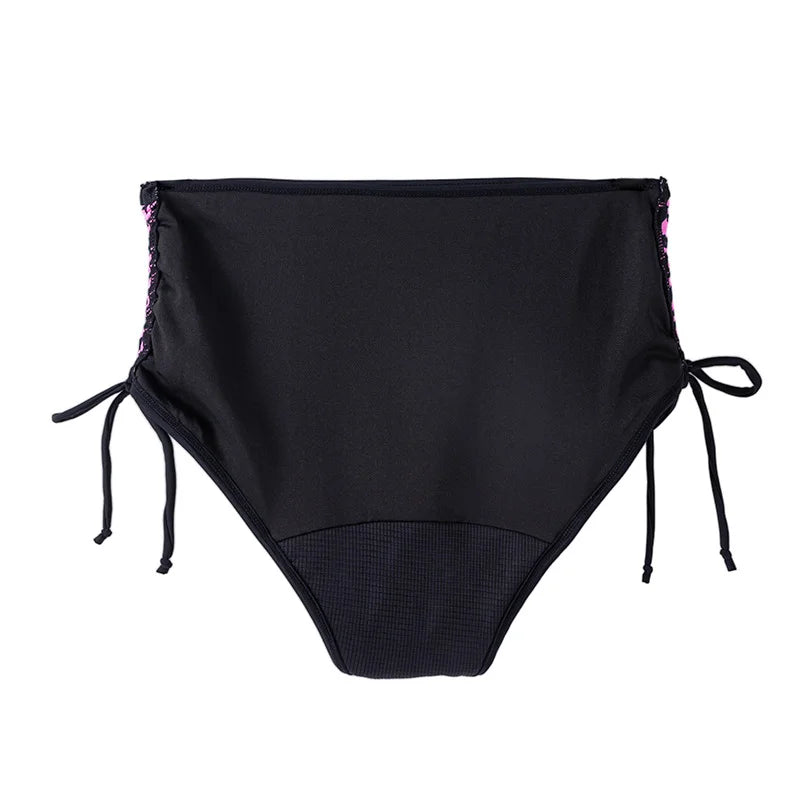 High Waist Drawstring 4 layers Leak Proof Period Swimwear