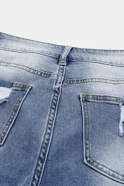 Georgia Skinny Distressed Capri Jeans- Threaded Pear- {{Product type}}