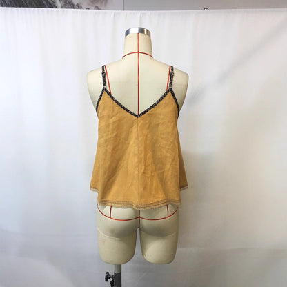 Chinese Style Retro Suspender Top - - 0