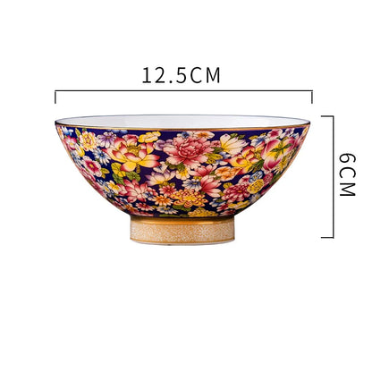 Chinese Enamel Ceramic Tableware D-5 inch bowl