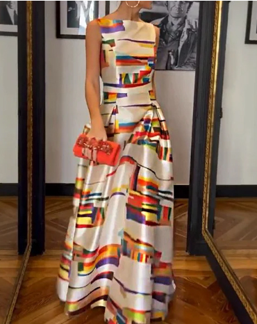 WOLFF Chic Floral Maxi Dress - - dress