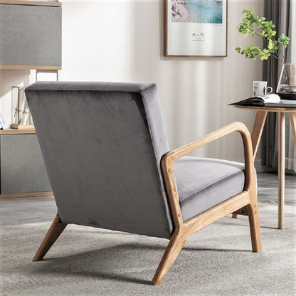 Classic Mid-Century Modern Accent Chairs, Open Framed Armchair With Cushioning- Unique Piece Furniture- {{Product type}}