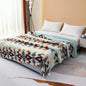 UKELER Large Bohemian Bed Blankets Ultra Soft Aztec Bed Blanket for All Seasons - A-green Bohemia 80x90 inch - blanket