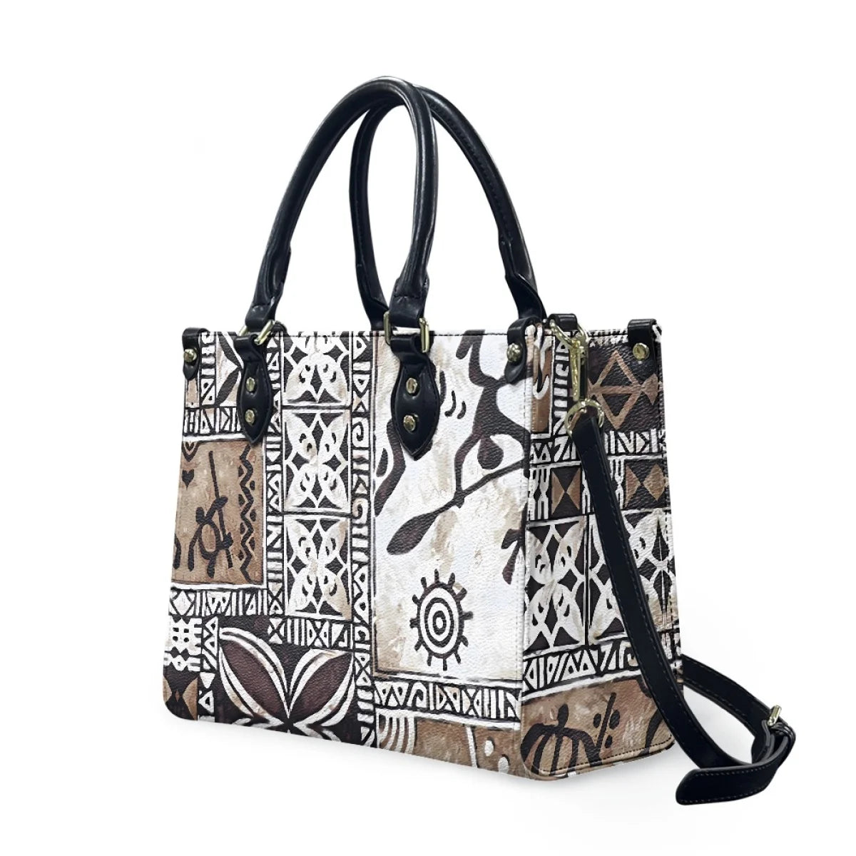 Polynesian Hawaii Tribal Print Tote Bag for Women Shoulder Purse Handbag