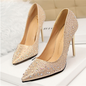 Elegant Bridal Stiletto Heels - Gold 38 -