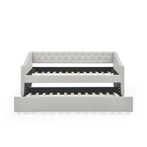 The Double Sofa Bed Has A Double Roller Upholstered Tufted Sofa Bed - - sofa bed