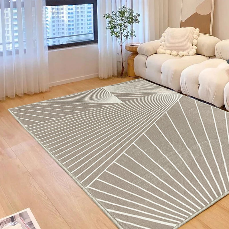 Washable Non-Slip Faux Cashmere Modern Living Room Carpet