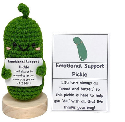 Charming Woven Cucumber Doll - - decor