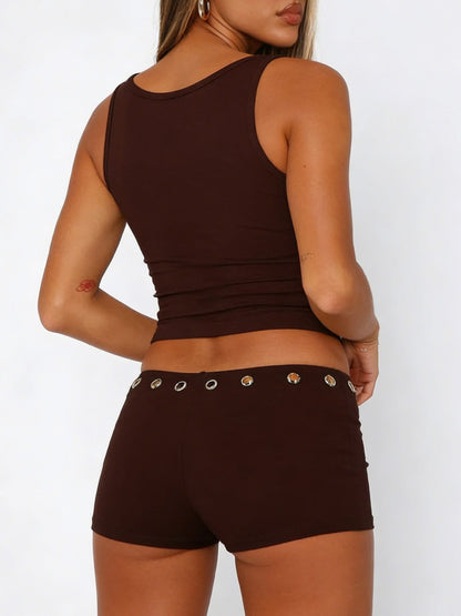 Wide Strap Tank and Shorts Set- Shopimist- {{Product type}}