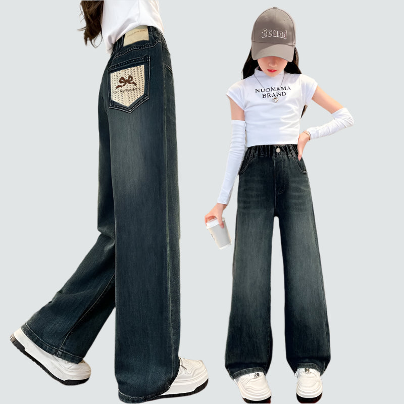 Insulated Jeans for Girls dark blue