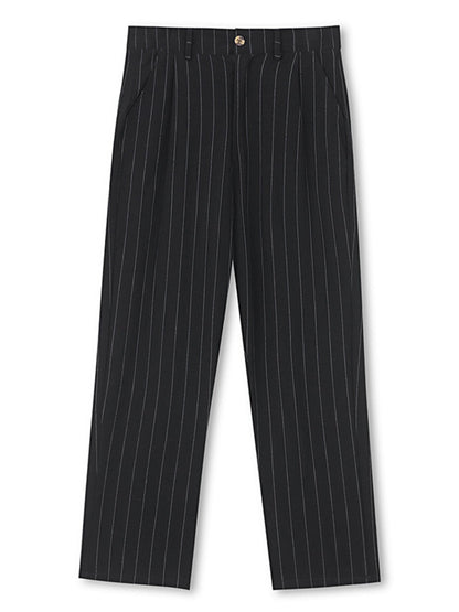 Men's Full Size Striped Wide Leg Pant Plus Size - -
