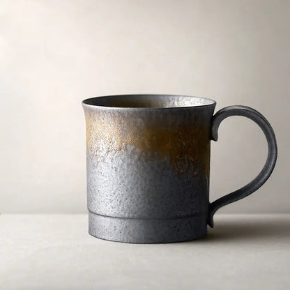 Black Vintage Handmade Ceramic Coffee Mug - Kia Day Design