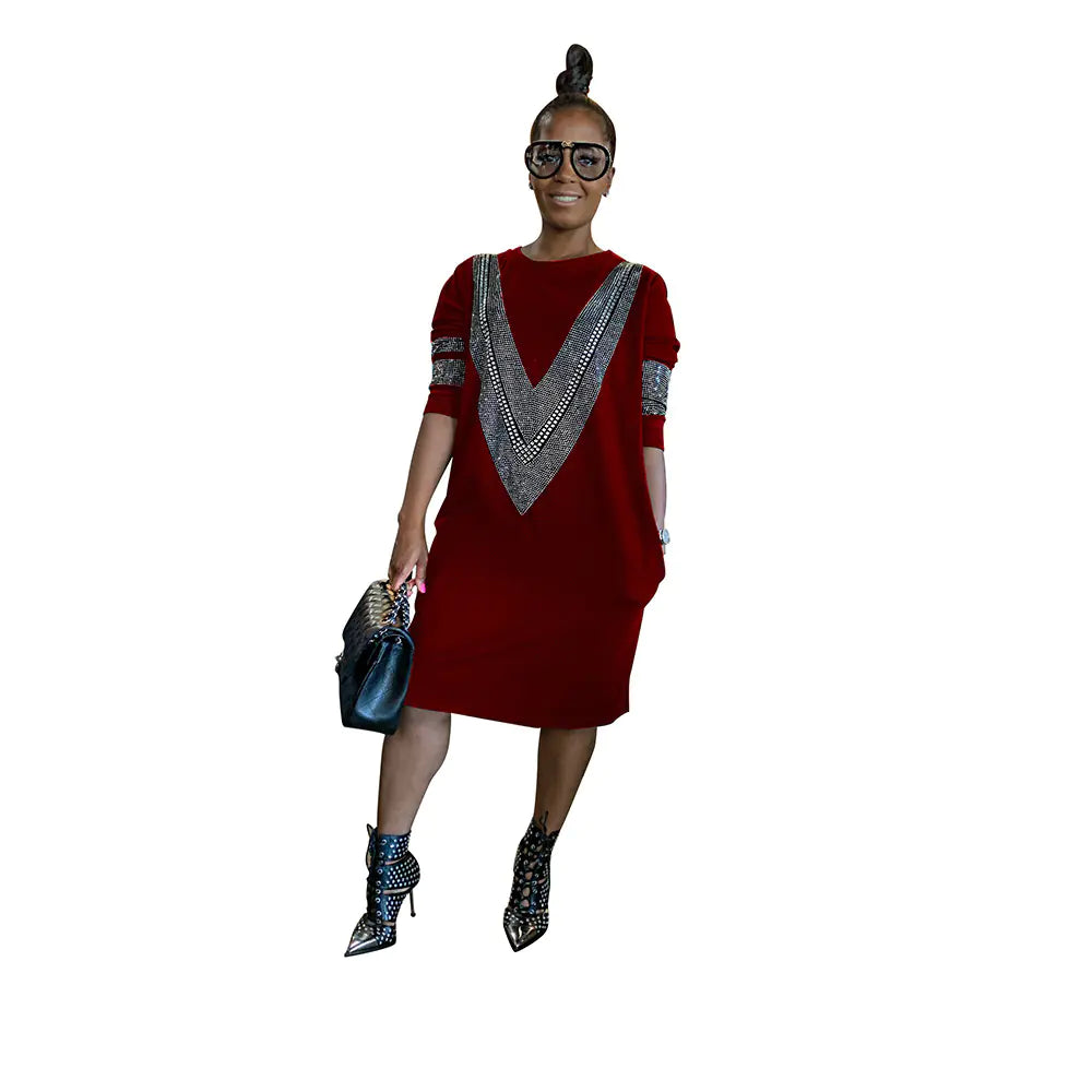 Womens Casual Loose Dress - - dress
