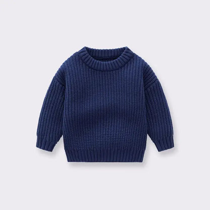 Knitted Sweater Baby Outerwear Dark blue 4-5Yrs 120cm