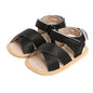 Summer Leather Baby Sandals Anti-Slip Black 0-6 Months