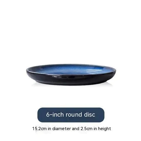 Blue Gradient Ceramic Plate - Kia Day Design