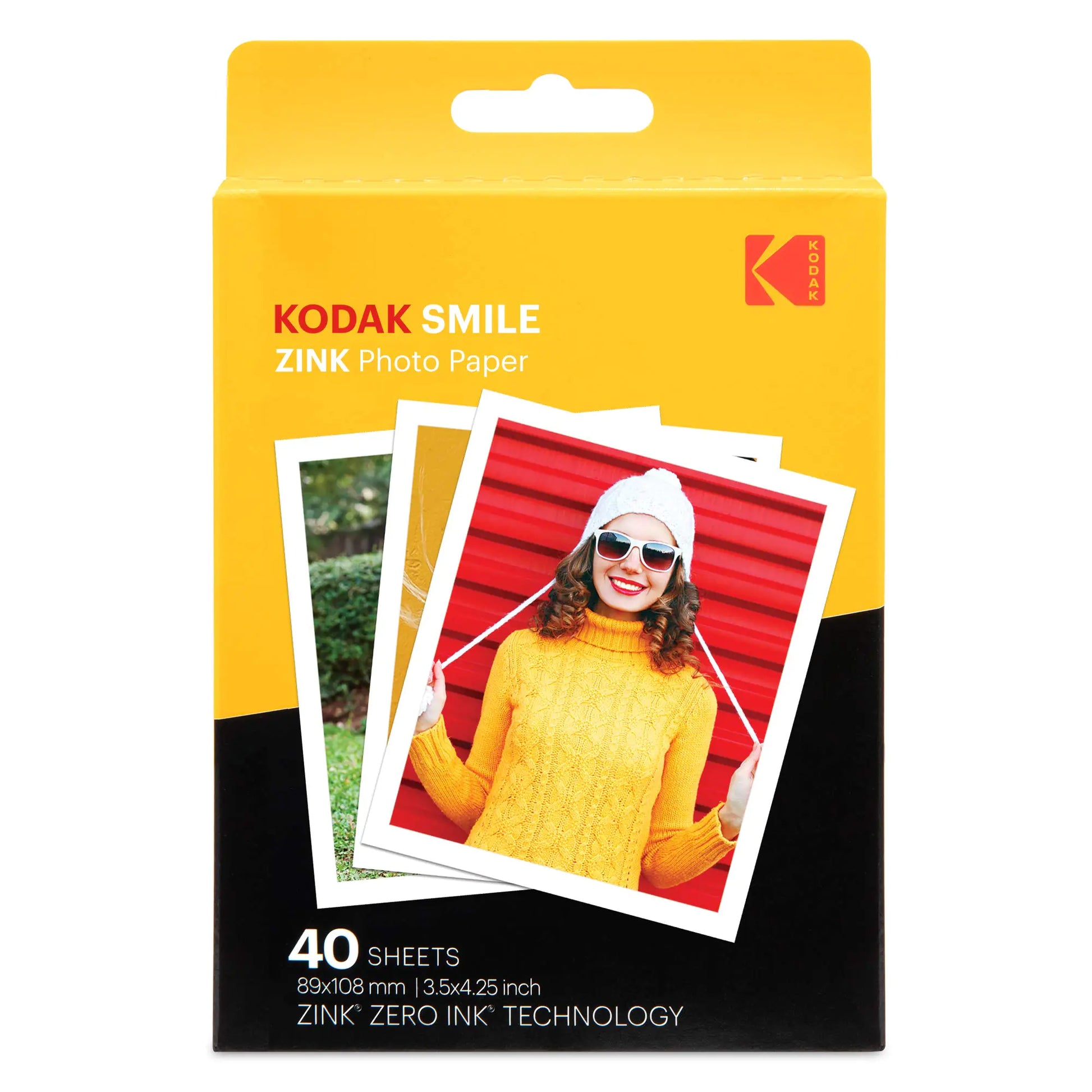 Kodak 3.5x4.25 inch Premium Zink Print Photo Paper (40 Sheets) Compatible with Kodak Smile Classic Instant Camera - Kia Day Design