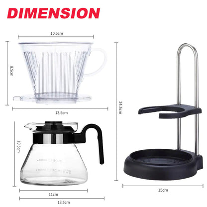 Coffee Pot with Drip Filter and Manual Grinder Kia Day Design