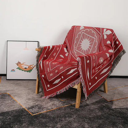 Bohemian Sofa Blanket - Premium Cotton Throw (In Stock) Kia Day Design