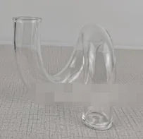 Glass Flower Vase and Candle Holder - Clear 12cmx12cmx10.5cm - candle holder