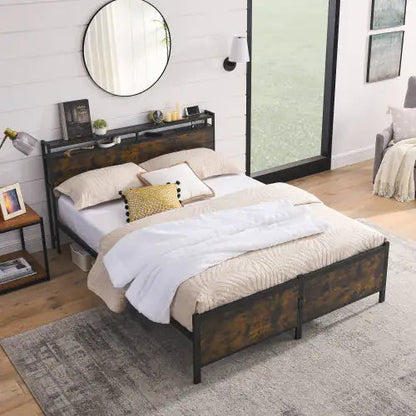 Queen Wrought Iron Bed Frame - Black - bed frame