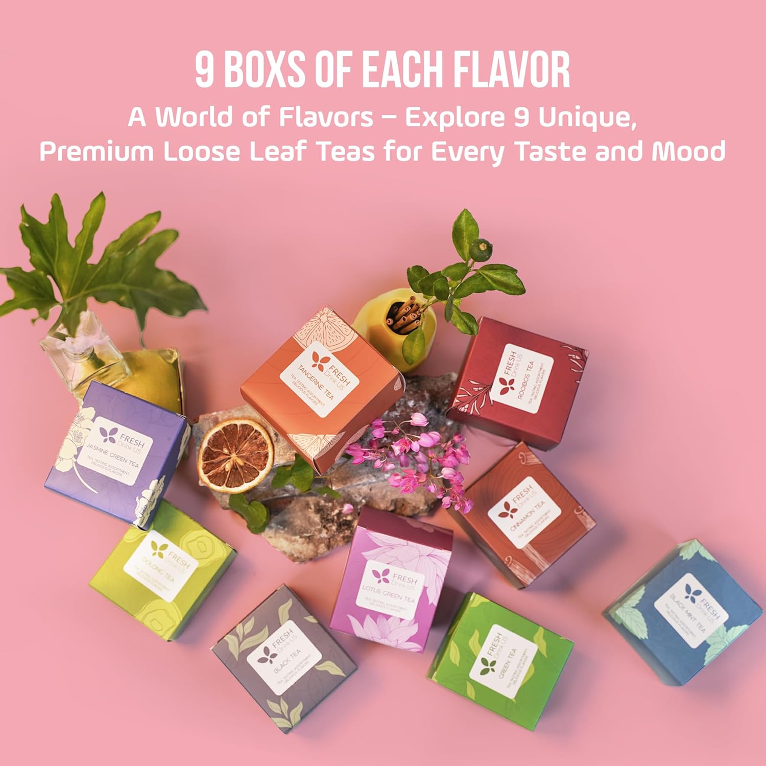 Premium 90 Tea Bags Sampler Assortment, 9 Different Flavors - -