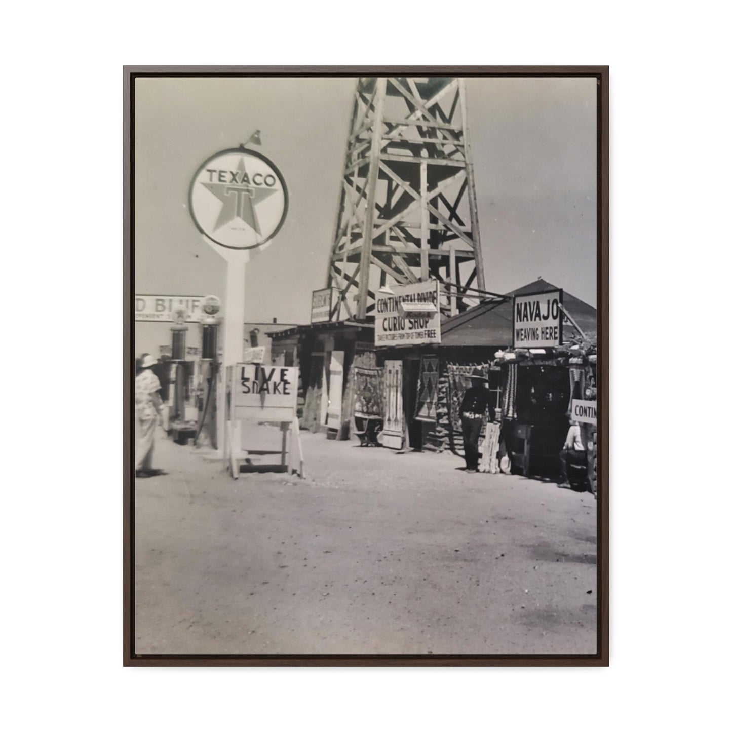 Texaco Station Continental Divide Gallery Canvas Wraps, Vertical Frame