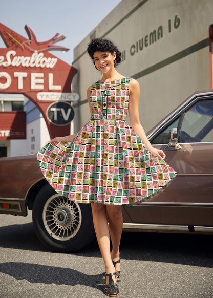 Elizabeth Dress in Paradise- Retrolicious- {{Product type}}