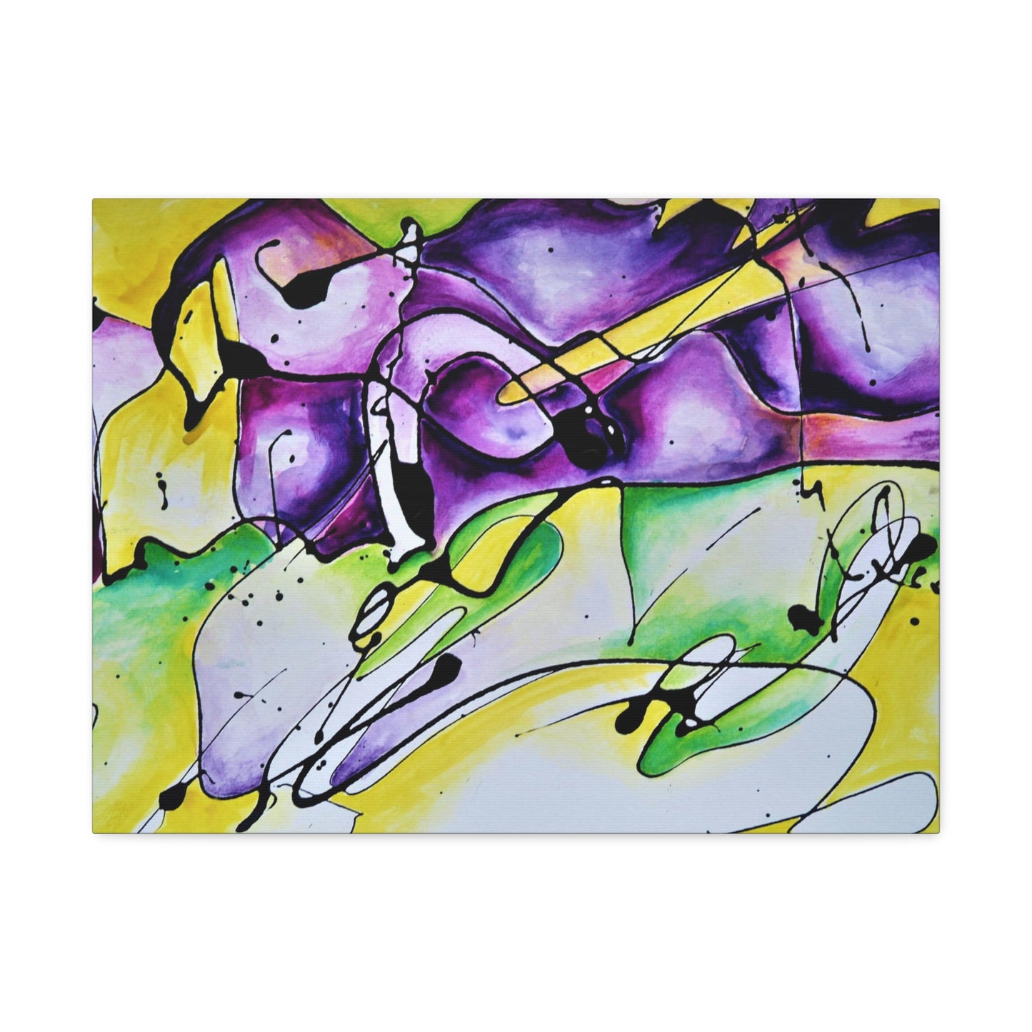 Purple Mountains Stretched Canvas