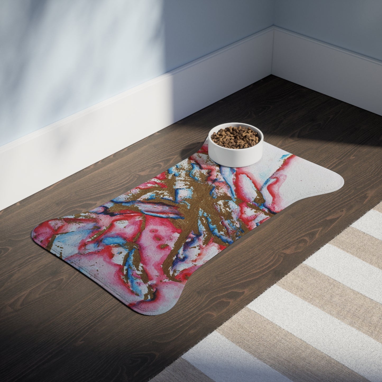 Abstract Love Pet Feeding Mats