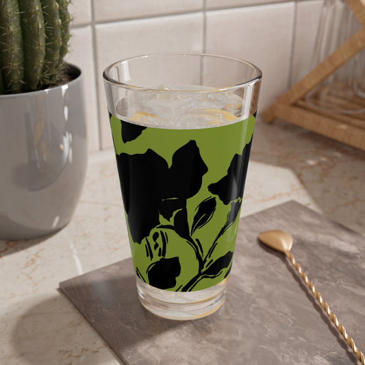 Green Floral Mixing Glass - Kia Day Design