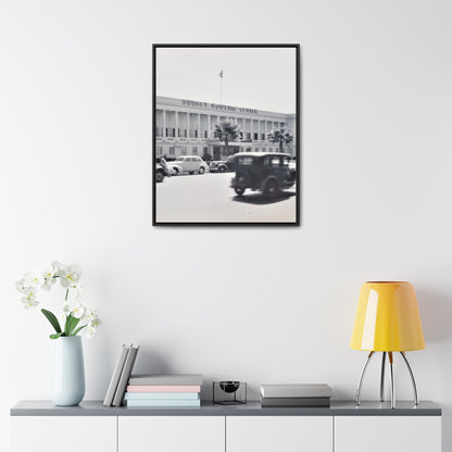 Sunset Bowling Center Largest in U.S 1939 Gallery Canvas Wraps Vertical Frame 24″ x 30″ Premium Gallery Wraps (1.25″) Black