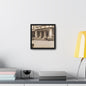 New York Public Library Gallery Canvas Wraps Square Frame 10″ x 10″ 1.25" Black