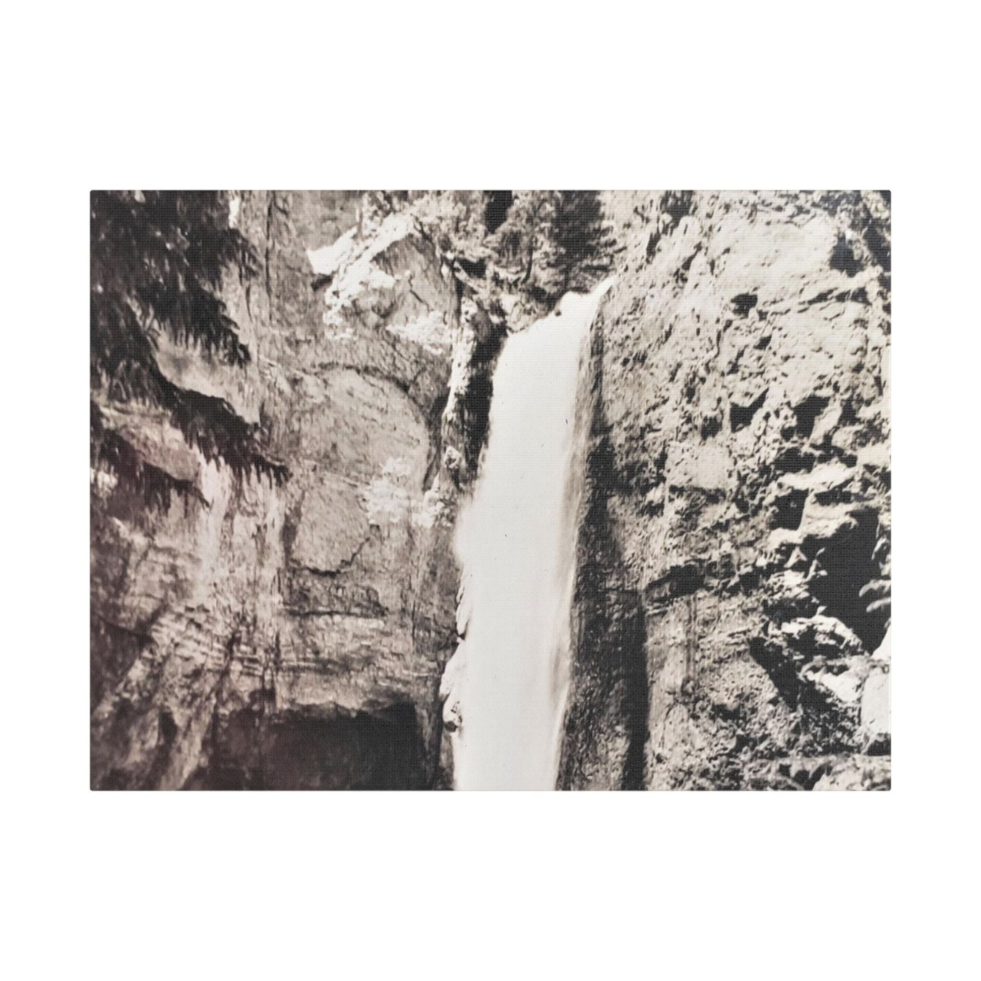 Tower Falls Yellowstone Satin Canvas Stretched
