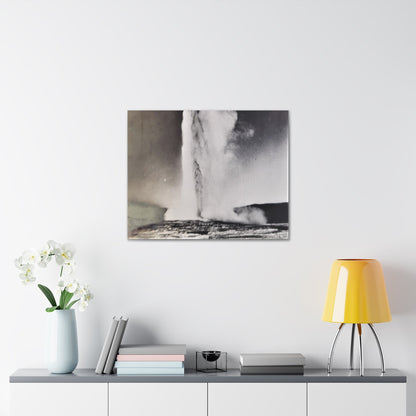 Old Faithful Geyser Yellowstone Canvas Gallery Wraps 30″ x 24″ 1.25"