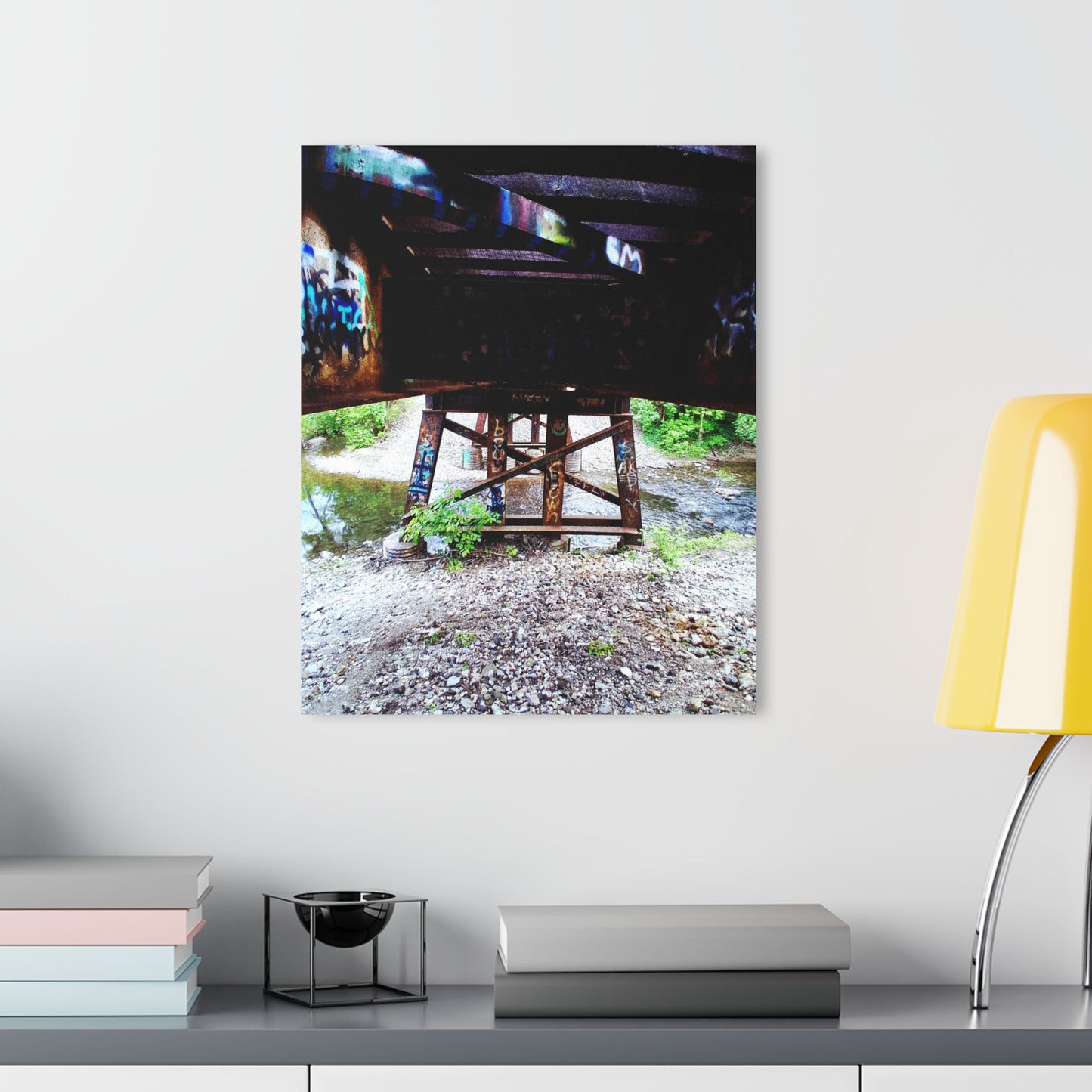 Urban Bridge Acrylic Print French Cleat Hanging - - Home Decor