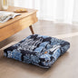 Japanese-Style Cotton Futon Floor Cushion (Round or Square) - Square 6 Style - Floor Cushion