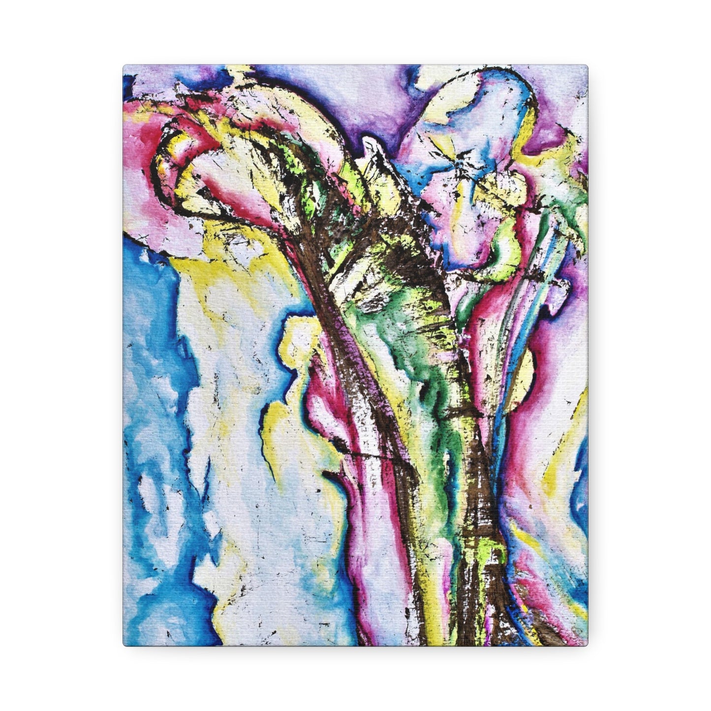 Calla Lilies Stretched Canvas