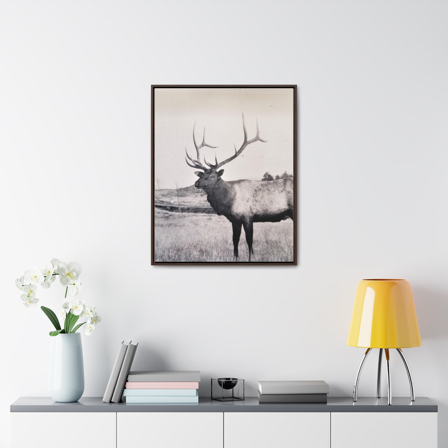 Yellowstone Bull Elk Gallery Canvas Wraps, Vertical Frame