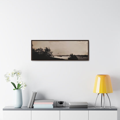 Navy Day New York October 27th 1945 Plane Gallery Canvas Wraps Horizontal Frame 36″ x 12″ Walnut 1.25"