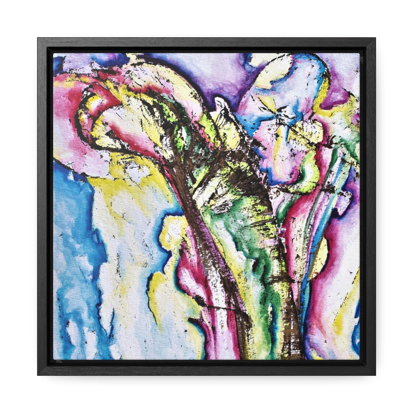 Calla Lilies Gallery Canvas Wraps, Square Frame