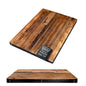 Heritage Wood Slab Table Top - Rustic Finish 24"x30" - Reclaimed Wood Table Top with Metal Edge 24" x 30" - table top