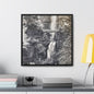 Multnomah Falls Oregon Gallery Canvas Wraps Square Frame 20″ x 20″ Premium Gallery Wraps (1.25″) Black