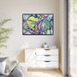 Alien Abstract Colorful Framed Canvas Art - Kia Day Design
