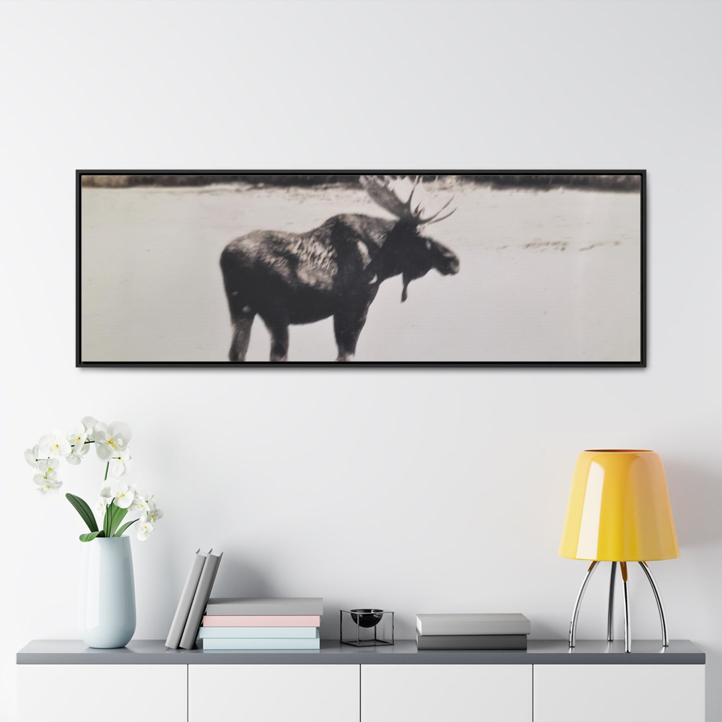 Yellowstone Bull Moose Gallery Canvas Wraps, Horizontal Frame