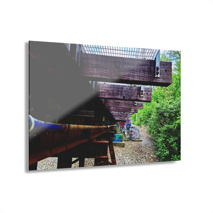 Industrial Bridge Photo Acrylic Print — French Cleat Hanging Wall Art - - Home Decor