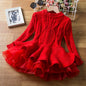 Spring Sequin Girls Dress red 6T (130)